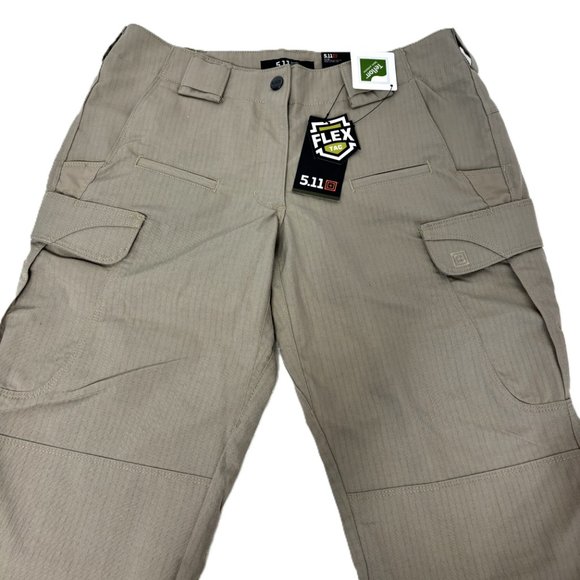 5.11 Tactical Khaki Stryke Covert Cargo Capris Womens Size 10L NWT - Picture 2 of 15